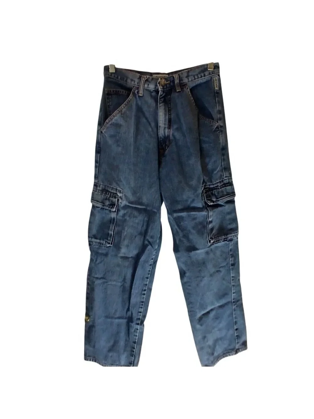 Guess Womens Denim Cargo Pants Size 29 Style 34815 100% Cotton Made USA #H-28 - Picture 1 of 14